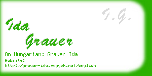 ida grauer business card